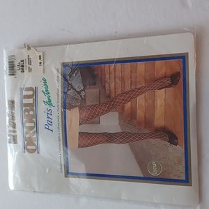 Oroblu Paris new fishnet stockings Sable L/XL made in Italy  new rare